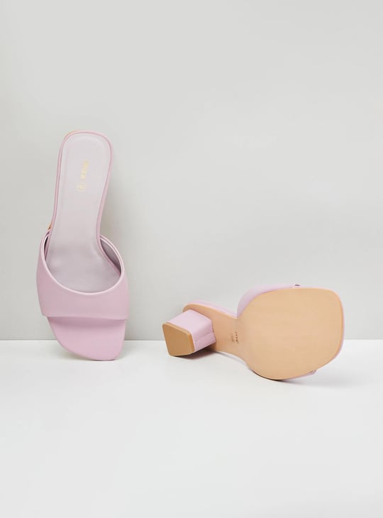 Women Solid Slip-On Block Heels