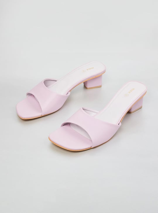 Women Solid Slip-On Block Heels