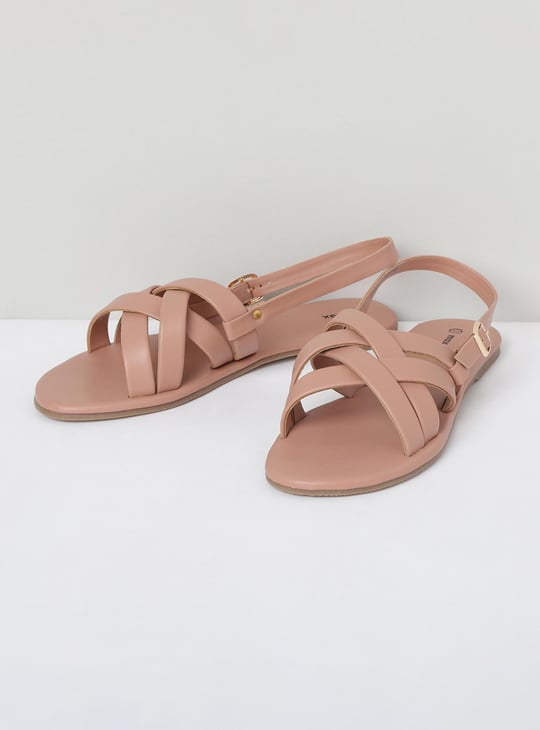 Women Solid Strappy Flat Sandals