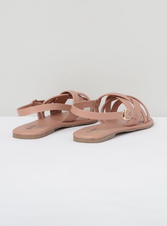 Women Solid Strappy Flat Sandals
