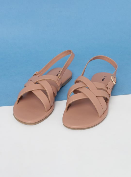 Women Solid Strappy Flat Sandals
