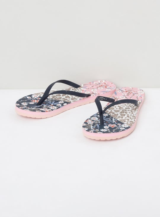 Women Floral Printed Flip Flops
