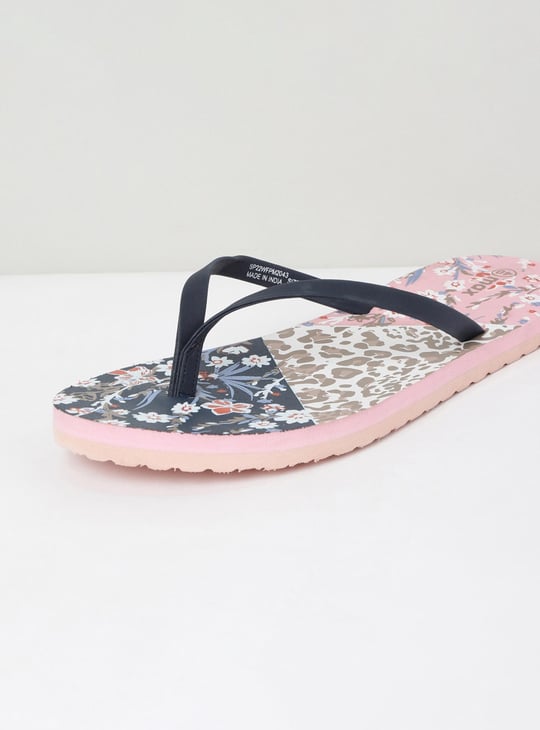Women Floral Printed Flip Flops