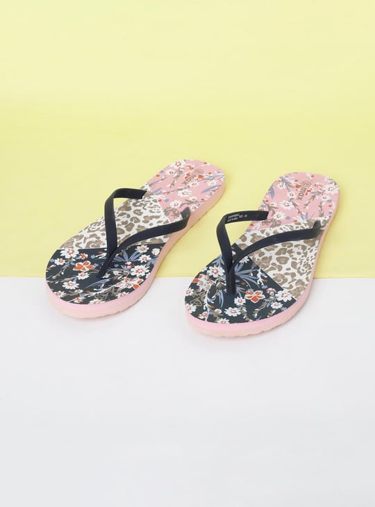Women Floral Printed Flip Flops