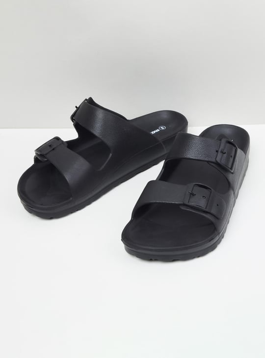 Men Solid Slip-On Open Toe Sandals