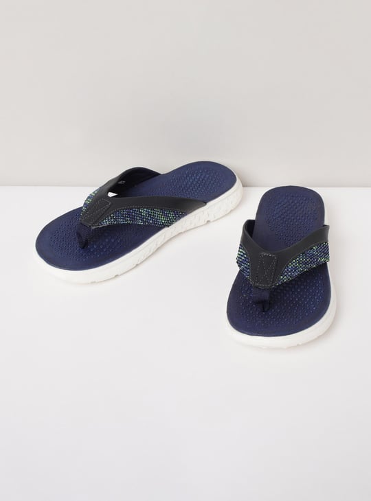 Men Printed Thong Strap Sandals