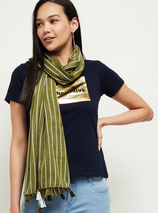 Women Striped Scarf