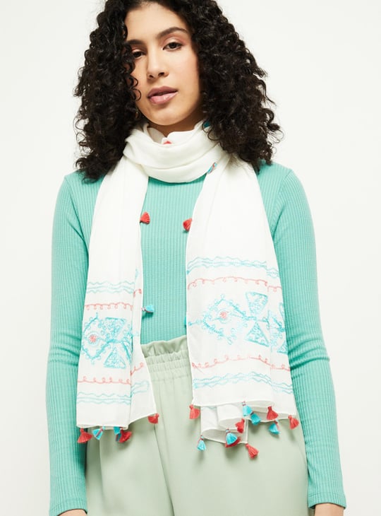 MAX Women Embroidered Scarf