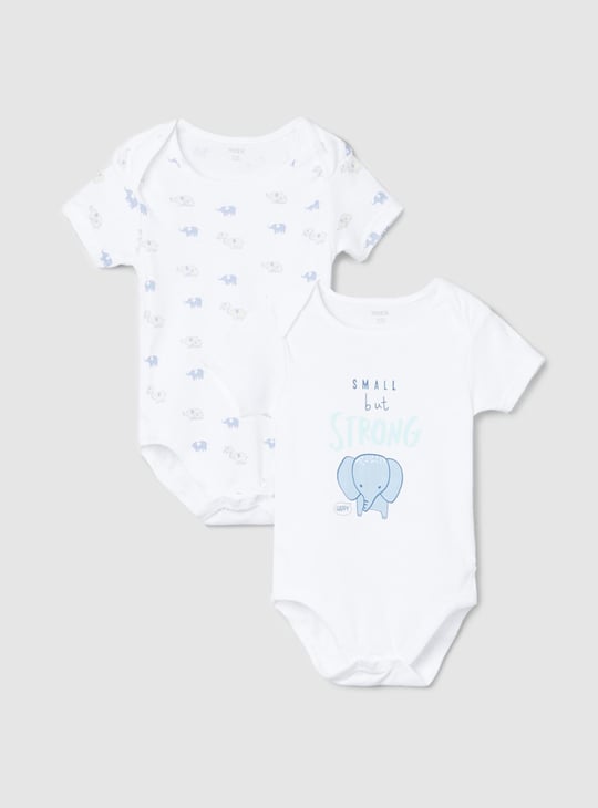 Boys Printed Ring Snap Closure Bodysuit - Pack of 2 