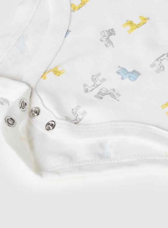 Boys Printed Anti-Bacterial Bodysuit - Pack of 2 