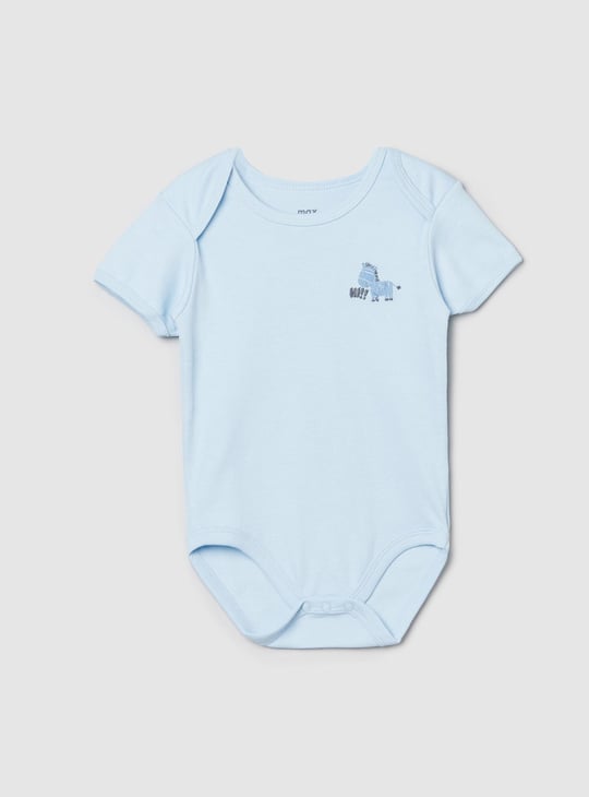 Boys Printed Anti-Bacterial Bodysuit - Pack of 2 