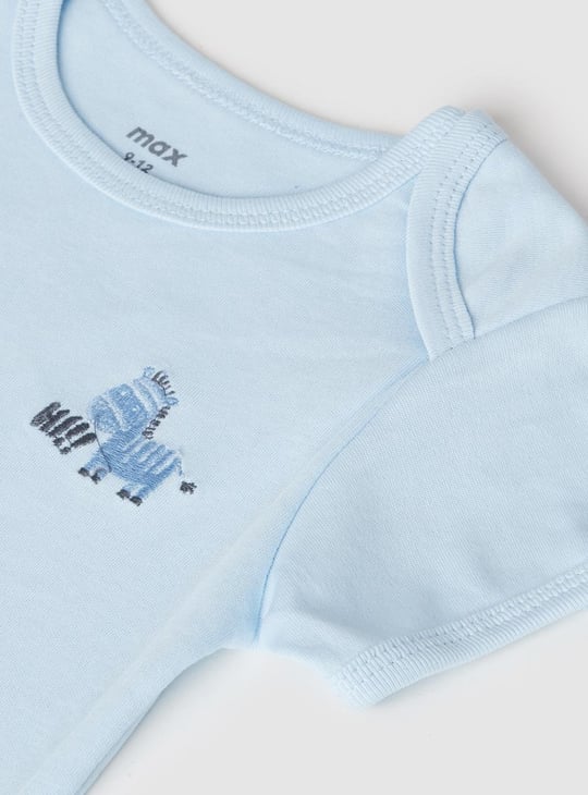 Boys Printed Anti-Bacterial Bodysuit - Pack of 2 