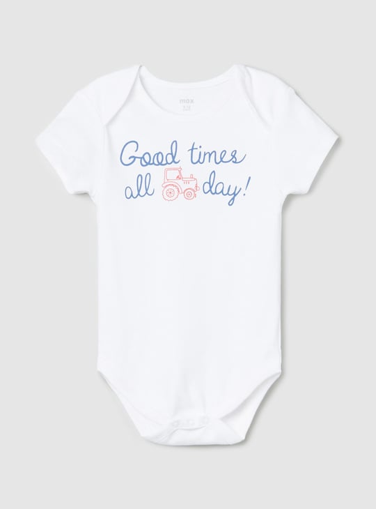 Boys Printed Ring Snap Closure Bodysuit - Pack of 4 