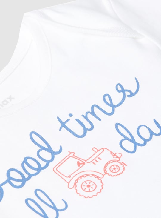 Boys Printed Ring Snap Closure Bodysuit - Pack of 4 