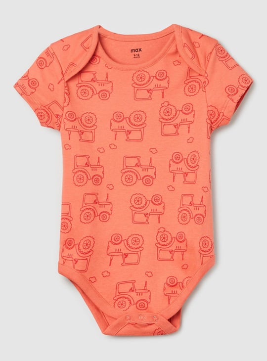 Boys Printed Ring Snap Closure Bodysuit - Pack of 4 