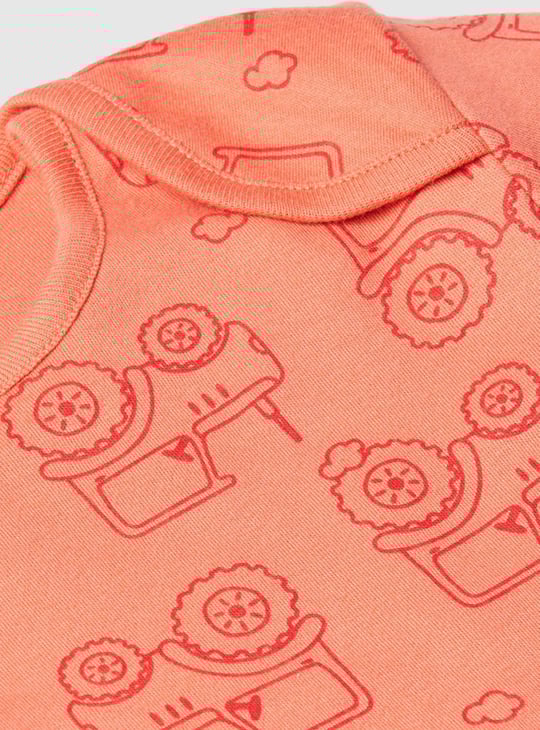 Boys Printed Ring Snap Closure Bodysuit - Pack of 4 