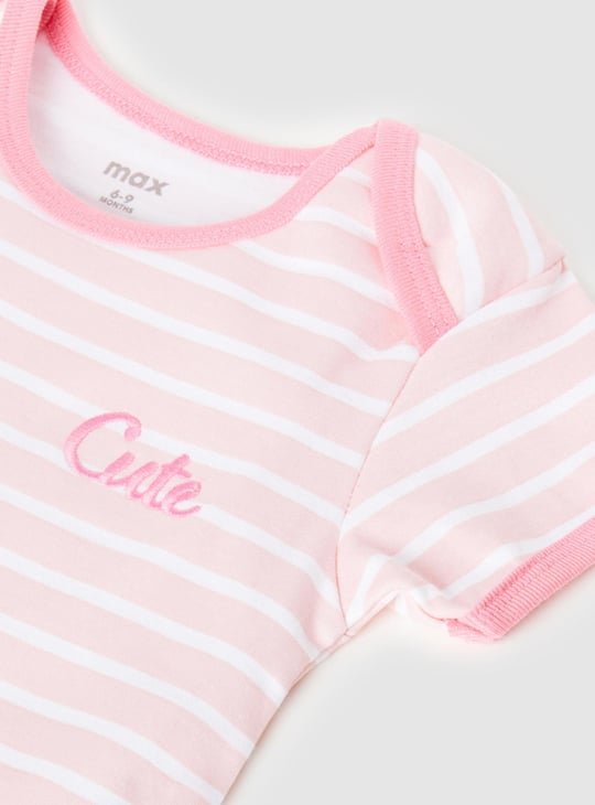 Girls Printed Bodysuit - Pack of 4