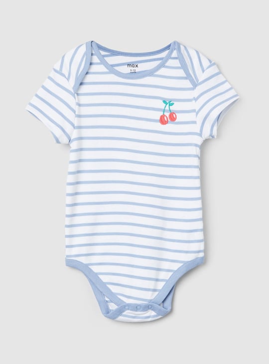 Girls Printed Ring Snap Closure Bodysuit - Pack of 4 