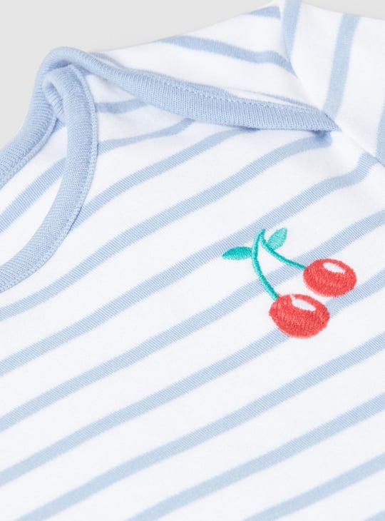 Girls Printed Ring Snap Closure Bodysuit - Pack of 4 