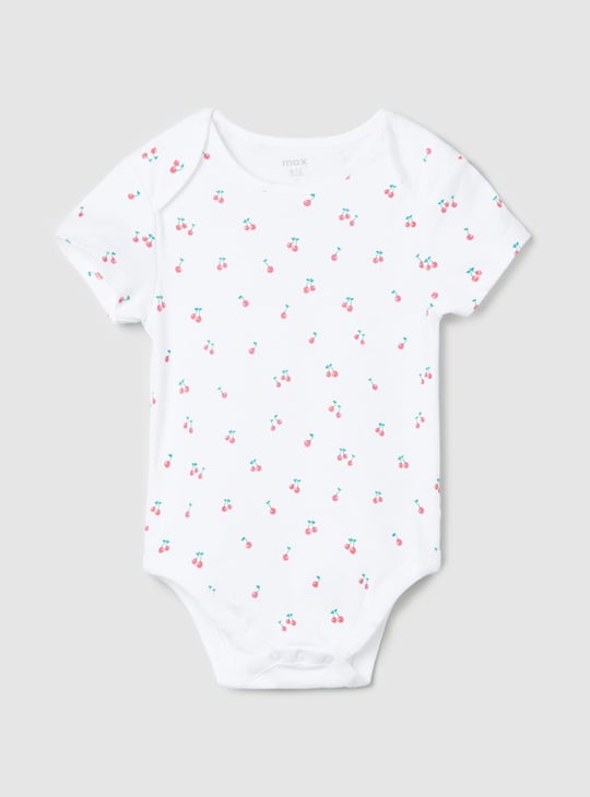 Girls Printed Ring Snap Closure Bodysuit - Pack of 4 