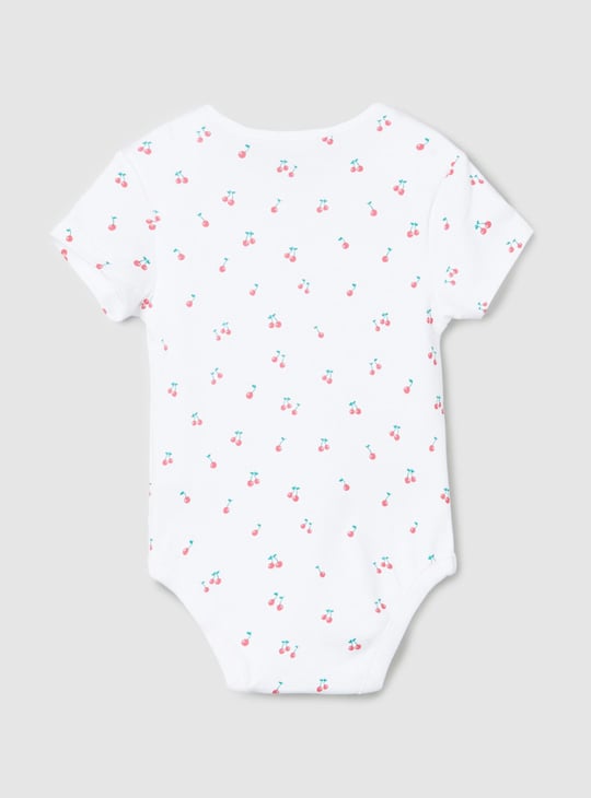 Girls Printed Ring Snap Closure Bodysuit - Pack of 4 