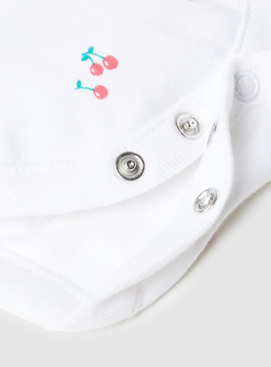 Girls Printed Ring Snap Closure Bodysuit - Pack of 4 