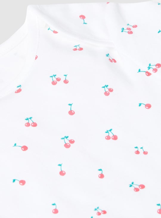 Girls Printed Ring Snap Closure Bodysuit - Pack of 4 