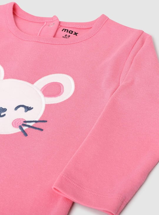 Girls Printed Anti-Bacterial Sleepsuit - Pack of 2 