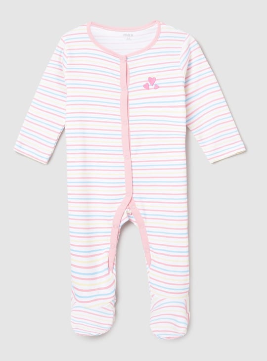 Girls Printed Anti-Bacterial Sleepsuit - Pack of 2 