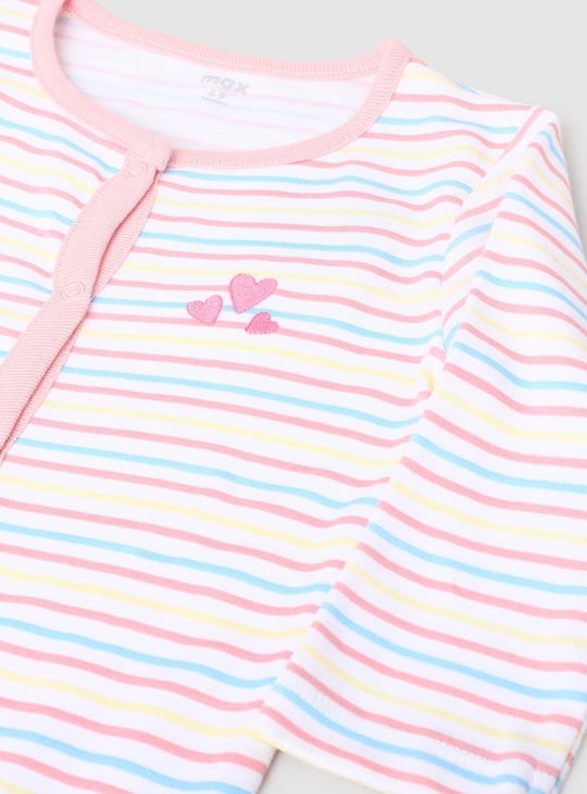 Girls Printed Anti-Bacterial Sleepsuit - Pack of 2 