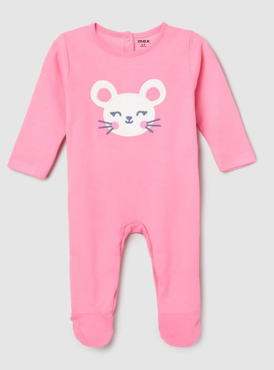 Girls Printed Anti-Bacterial Sleepsuit - Pack of 2 