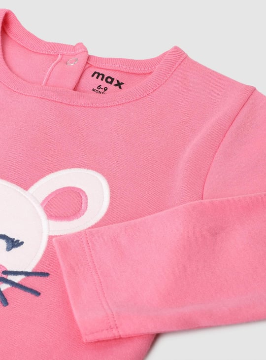 Girls Printed Anti-Bacterial Sleepsuit - Pack of 2 