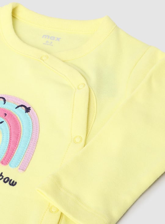 Girls Printed Anti-Bacterial Sleepsuit - Pack of 2 