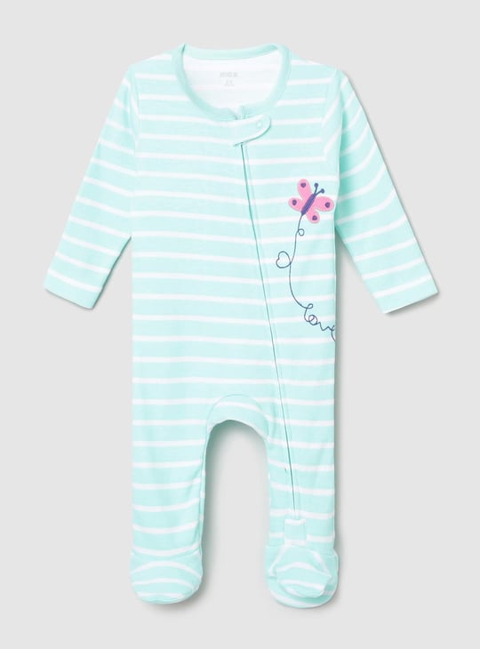 Girls Printed Anti-Bacterial Sleepsuit - Pack of 2 