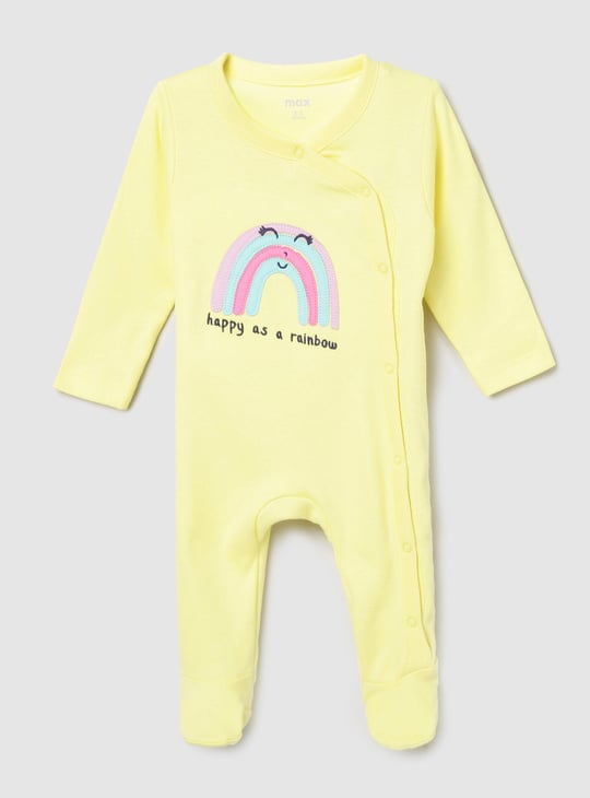 Girls Printed Anti-Bacterial Sleepsuit - Pack of 2 