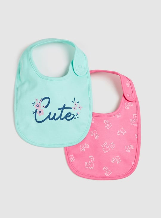 Girls Printed Bib - Pack of 2