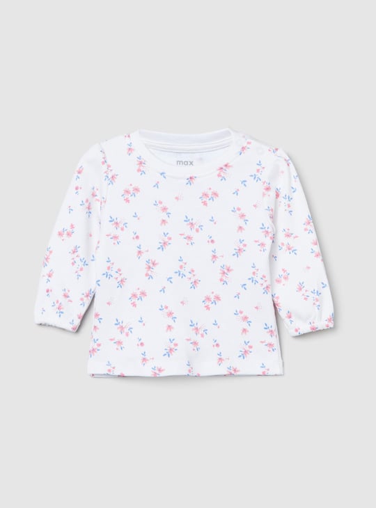 Girls Embroidered Dungaree with Printed T-shirt 