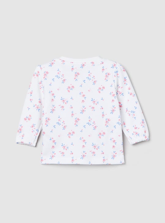 Girls Embroidered Dungaree with Printed T-shirt 
