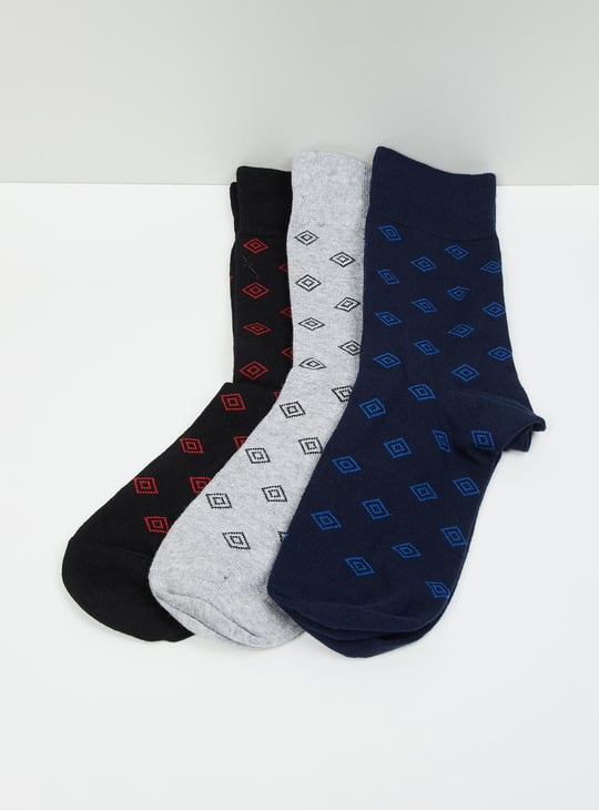 Men Printed Socks - Set of 3