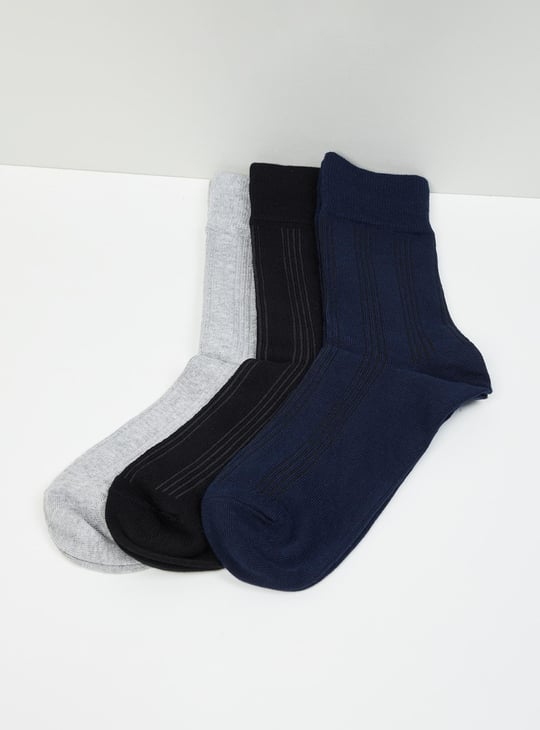 Men Striped Socks - Set of 3