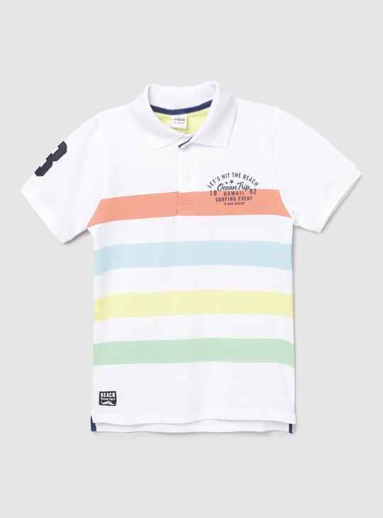 MAX Boys Striped Polo T-shirt