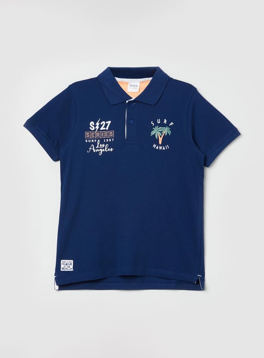 MAX Boys Printed Polo T-shirt