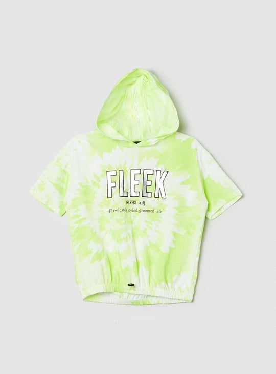 Girls Printed Hooded T-shirt 