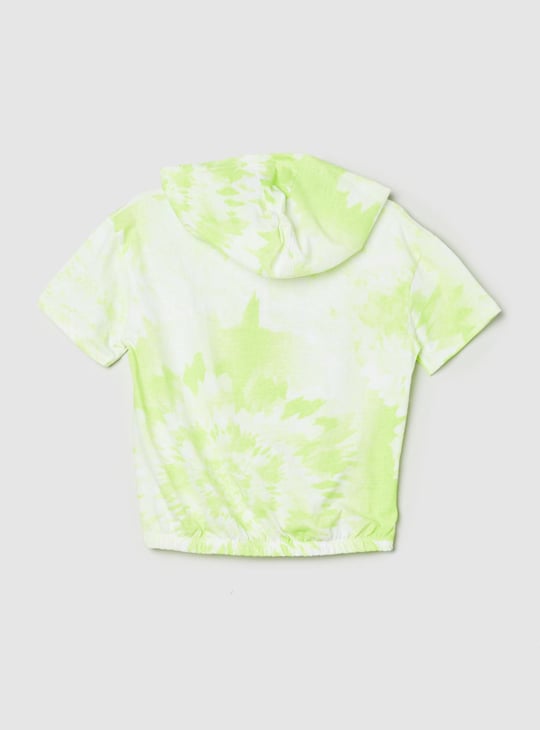 Girls Printed Hooded T-shirt 