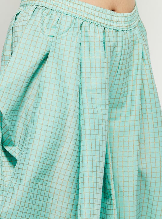 Girls Ethnic Print Kurti And Printed Harem Pant With Dupatta 