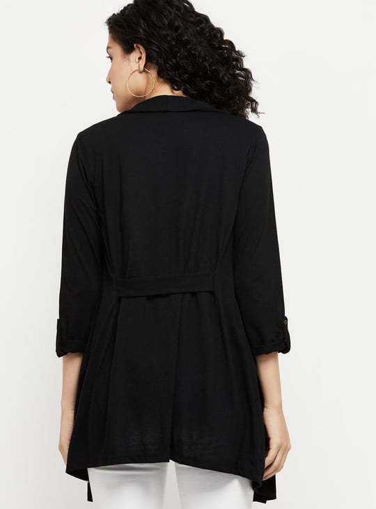 MAX Women Solid Front-Open Shrug