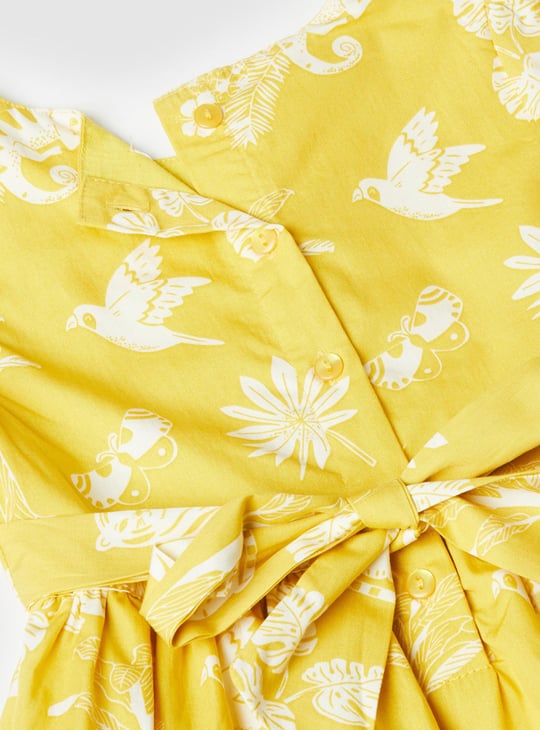 Girls Printed Fit and Flare Dress 