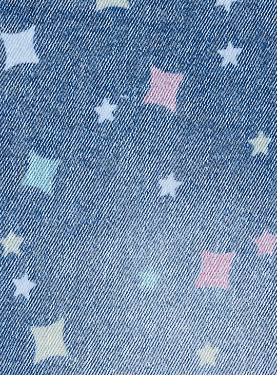 Girls Printed Slim Fit Jeans