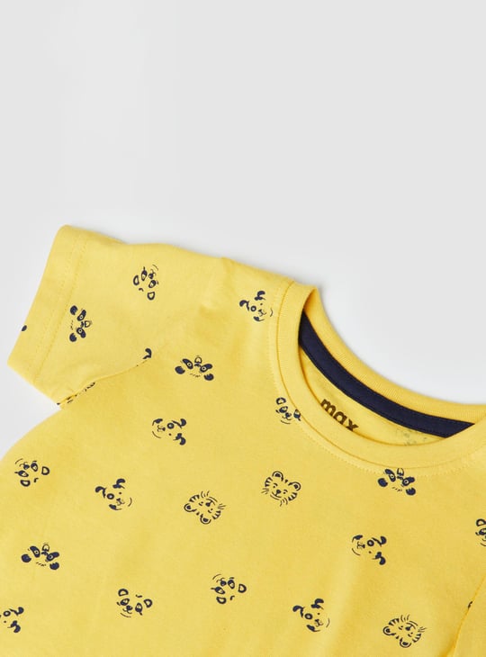 Boys Printed Crew Neck T-shirt