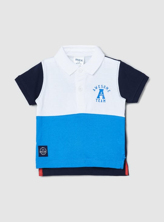 MAX Boys Colourblocked Polo T-shirt